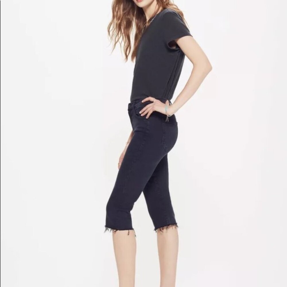 Mother Rascal Knicker Fray High Waisted Capri Jean Sz 31 - Picture 3 of 9